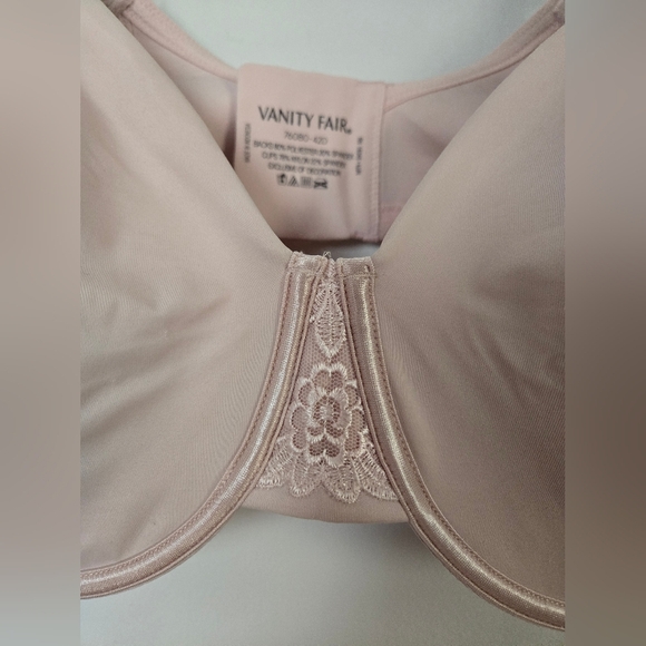 Vanity Fair Beauty Back Smoother Bra Size 42D - Picture 3 of 6